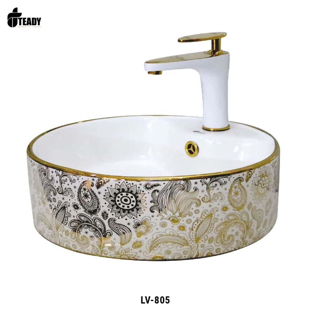 Lavabo Dương Bàn Cao Cấp Mạ Vàng LV-805